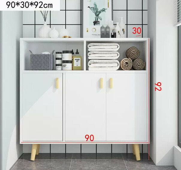 Hot selling Nordic shoe cabinet entrance cabinet (three doors warm white)