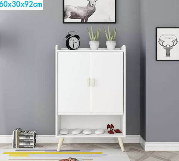 Hot style Nordic shoe cabinet entrance cabinet (white 60cm)