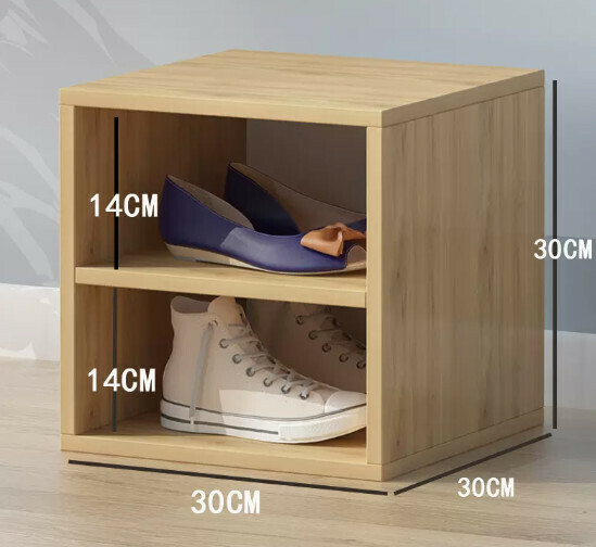 Popular multi-layer shoe rack for simple home use (imitation solid wood color-shoe box)