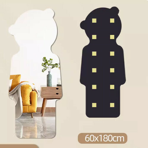 熱賣異形貼牆自粘鏡（小熊鏡子60*180cm）