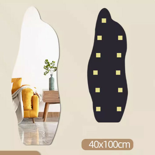 熱賣異形貼牆自粘鏡（海豚鏡子40*100cm）