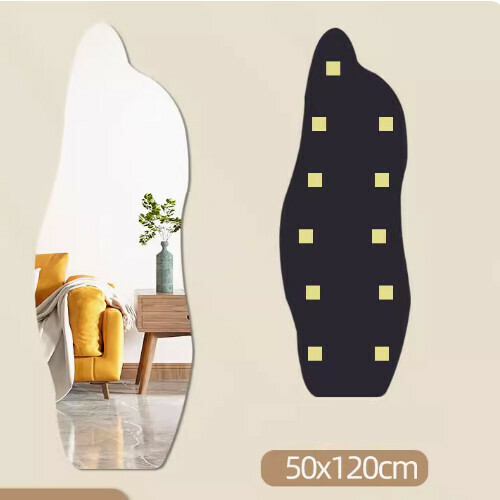 熱賣異形貼牆自粘鏡（海豚鏡子50*120cm）