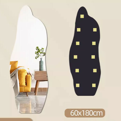 熱賣異形貼牆自粘鏡（海豚鏡子60*180cm）