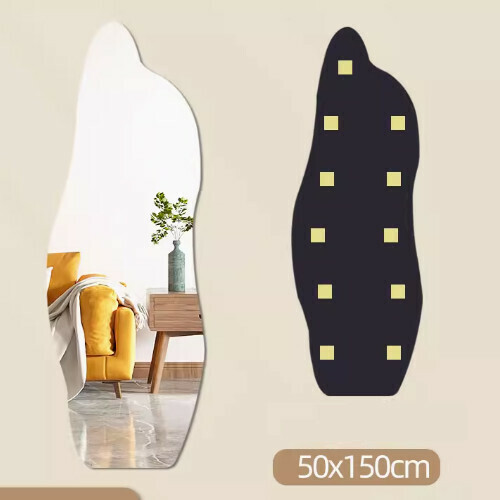 熱賣異形貼牆自粘鏡（海豚鏡子50*150cm）