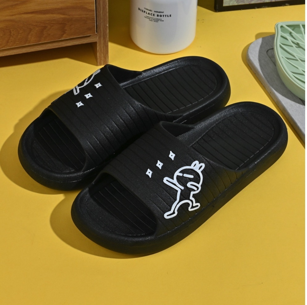 Hot selling cute non-slip couple indoor drag (3968 black - size: 36-41) (contact customer service after placing the order to confirm the delivery size)