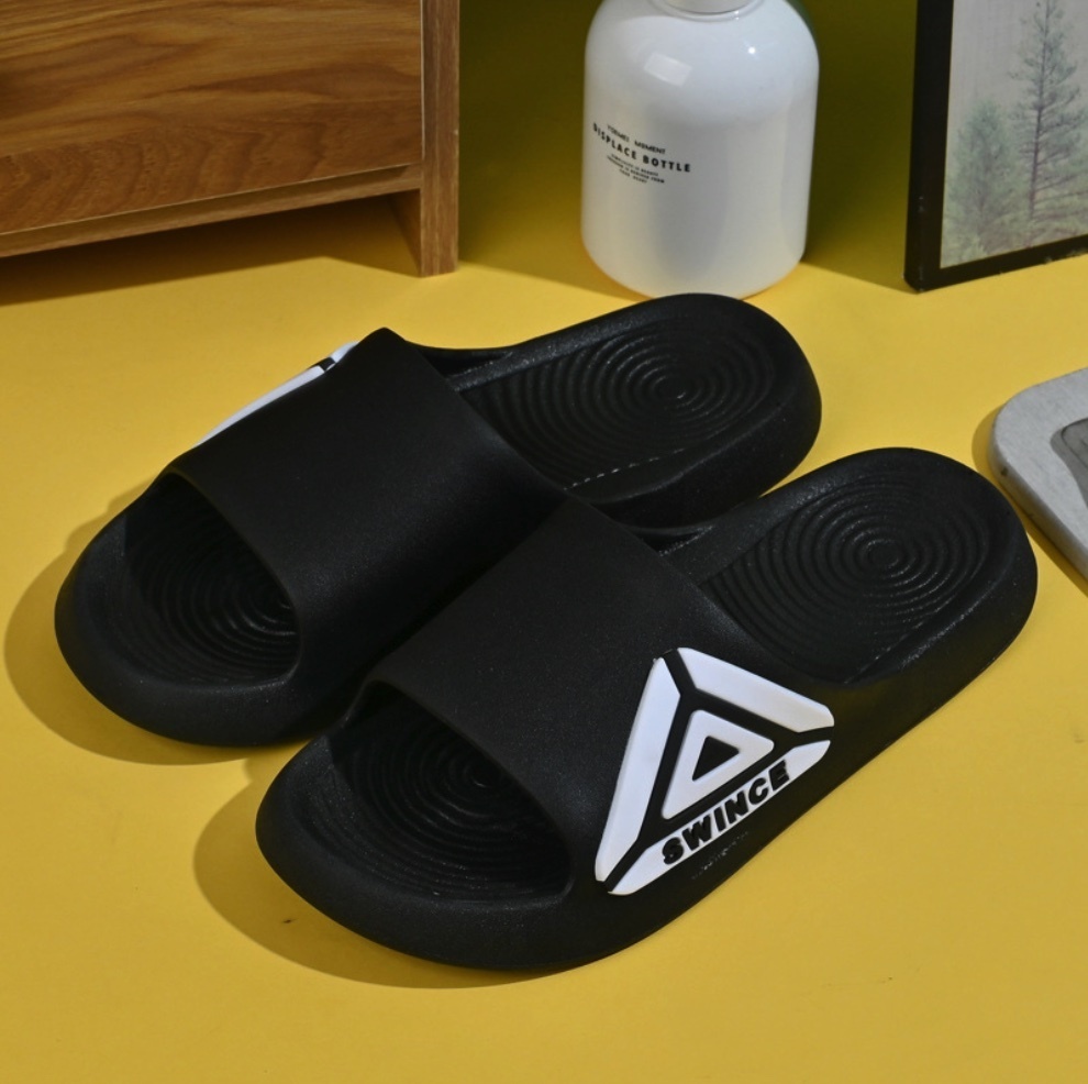 Hot selling indoor slippers for couples at home (3962 black - size: 36-41, one size smaller) (contact customer service after placing the order to confirm the delivery size)