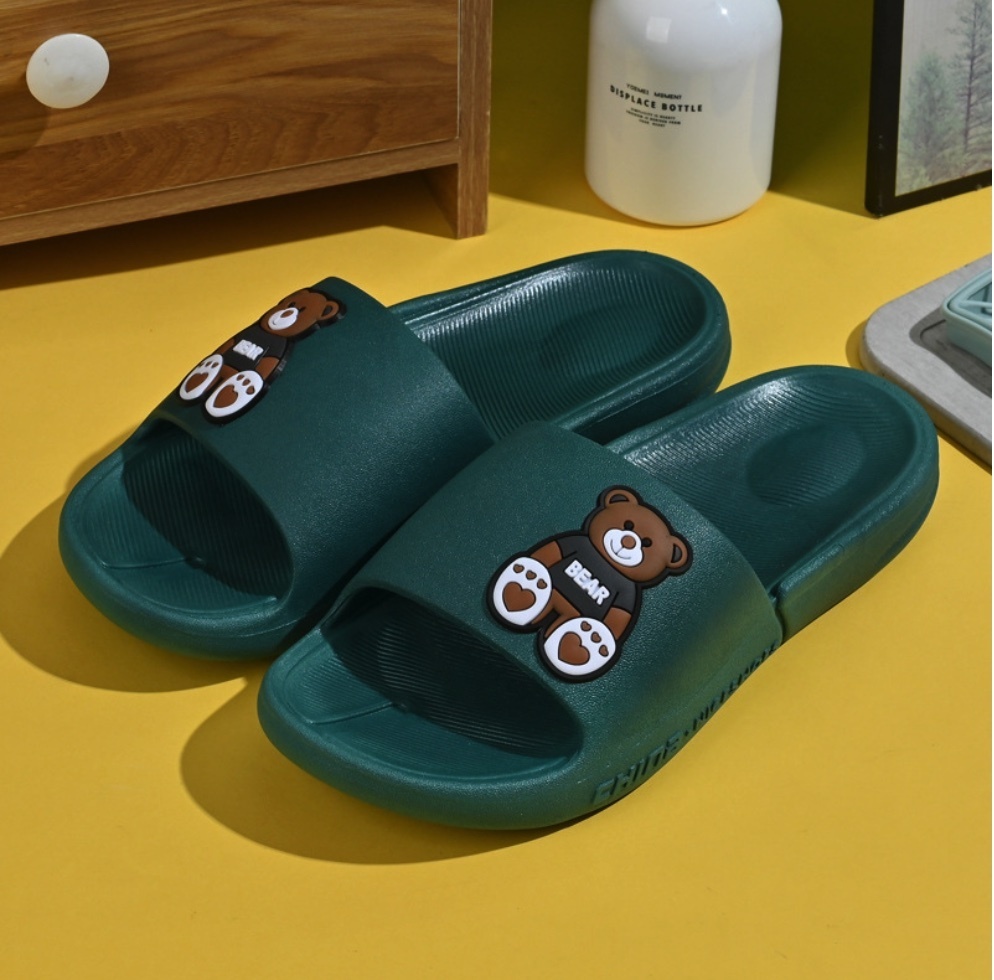 Hot selling cute indoor slippers for home (6963 green - size: 40-45) (contact customer service after placing the order to confirm the delivery size)