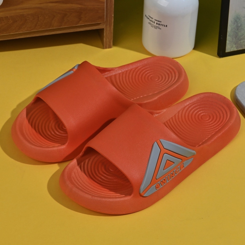 Hot selling couple indoor slippers for home (3962 orange - size: 36-41, one size smaller) (contact customer service after placing the order to confirm the delivery size)