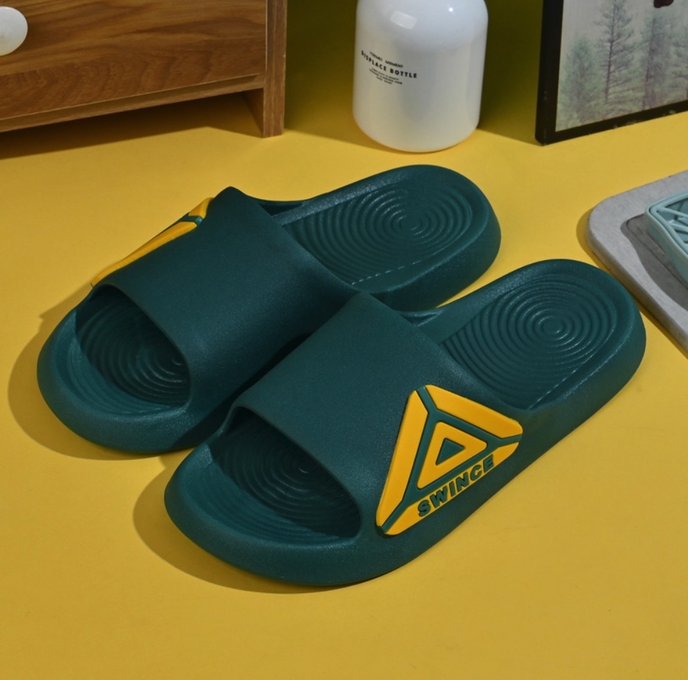 Hot selling indoor slippers for couples at home (3962 green - size: 40-45, one size smaller) (contact customer service after placing the order to confirm the delivery size)