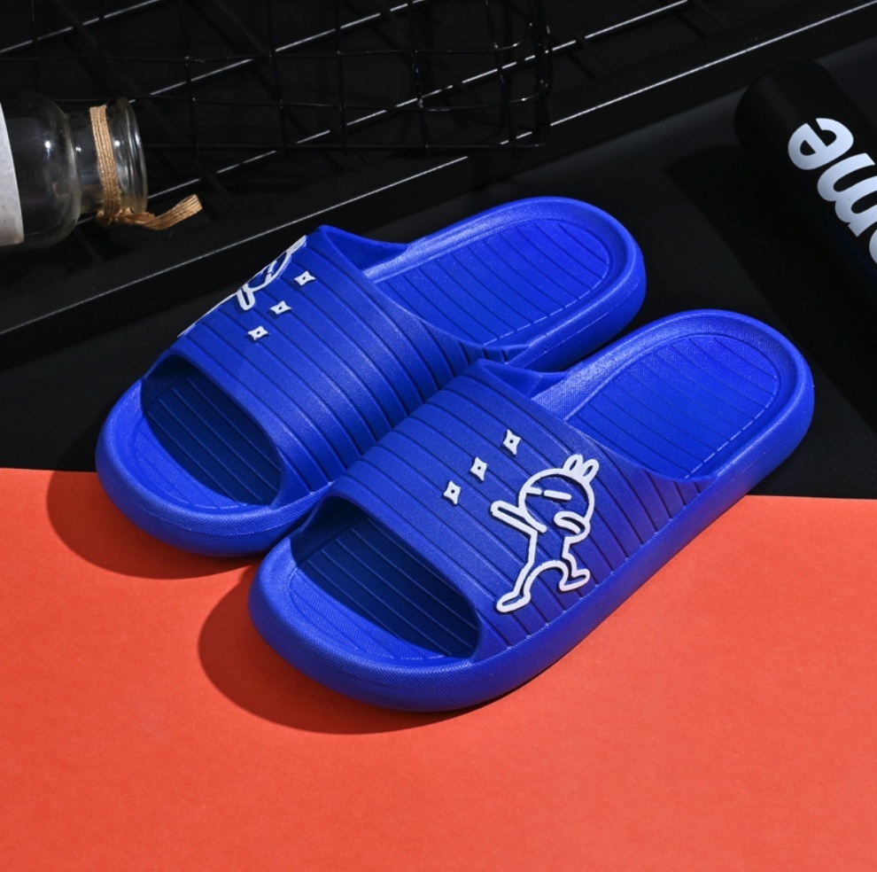 Hot selling cute indoor slippers for home (6968 blue - size: 40-45) (contact customer service after placing the order to confirm the delivery size)