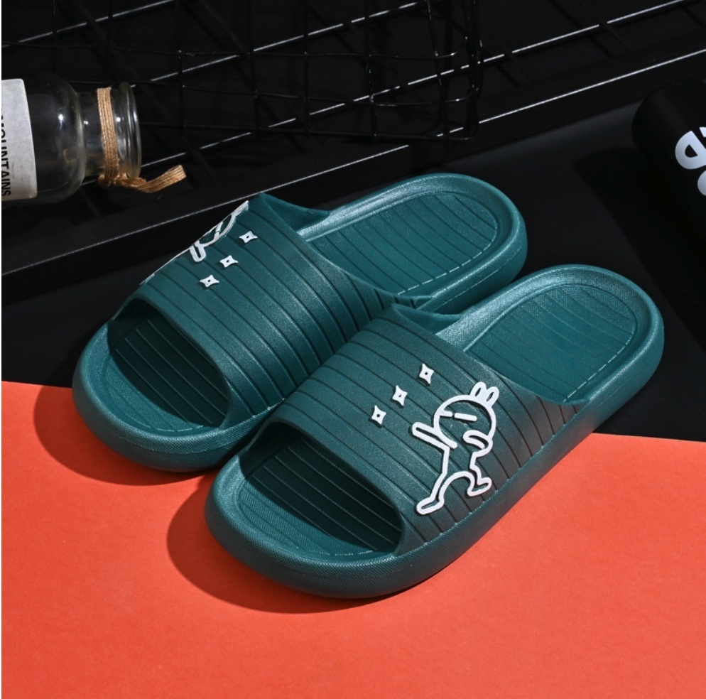 Hot selling cute indoor slippers for home (6968 green - size: 40-45) (contact customer service after placing the order to confirm the delivery size)