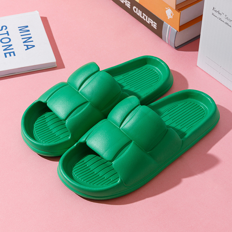 Hot selling home non-slip soft-soled slippers (size 36-40 BV green) [please contact customer service to confirm the delivery size after placing the order]