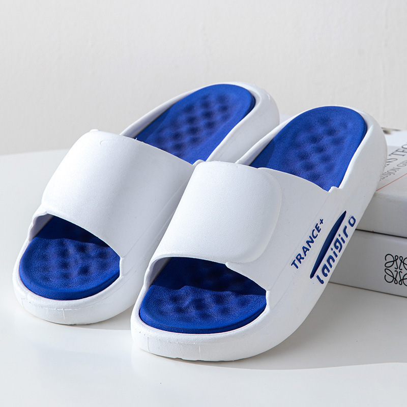 Hot selling home non-slip soft-soled slippers (size 40-45, dark blue bottom film) [please contact customer service to confirm the delivery size after placing the order]