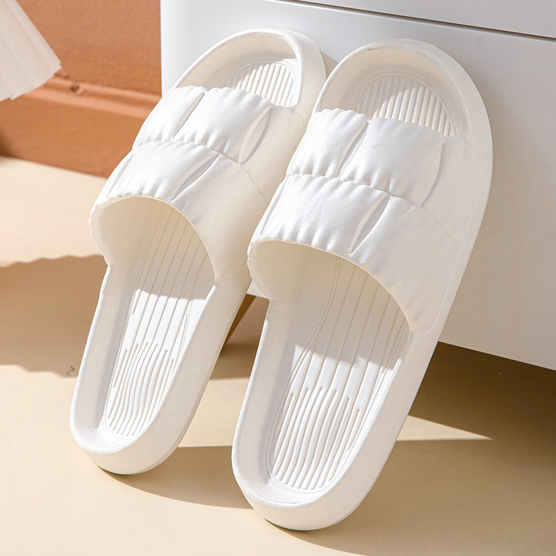 Popular home non-slip soft-soled slippers (size 36-41, white) [please contact customer service to confirm the delivery size after placing the order]