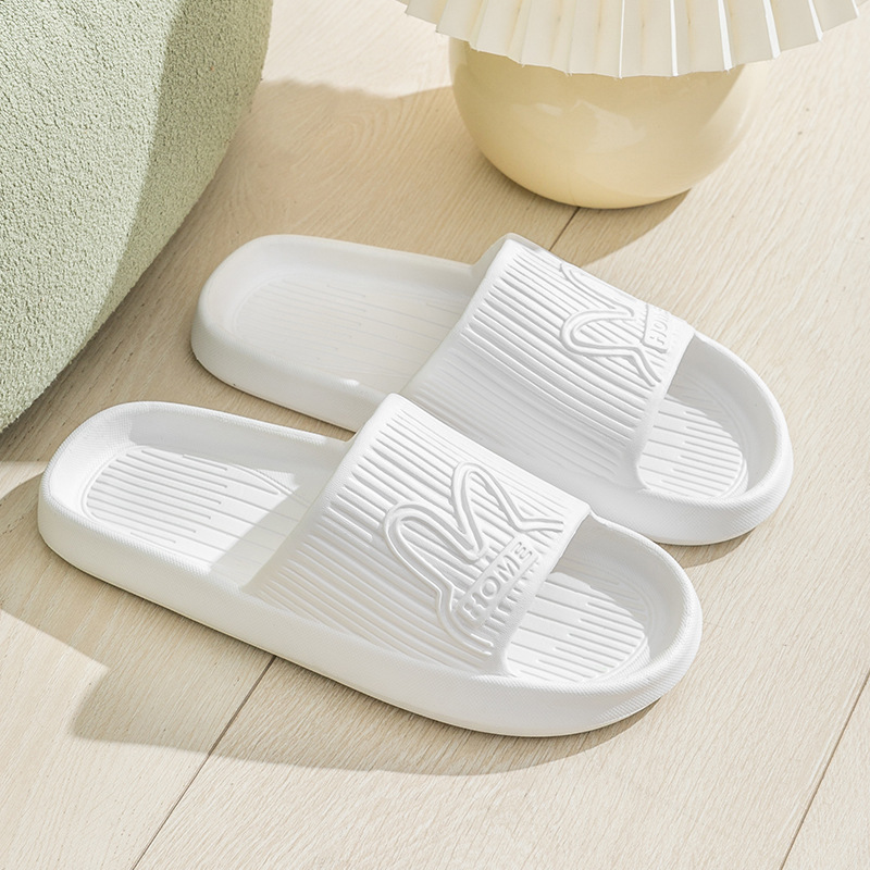Popular home non-slip soft-soled slippers (size 36-41, white) [please contact customer service to confirm the delivery size after placing the order]