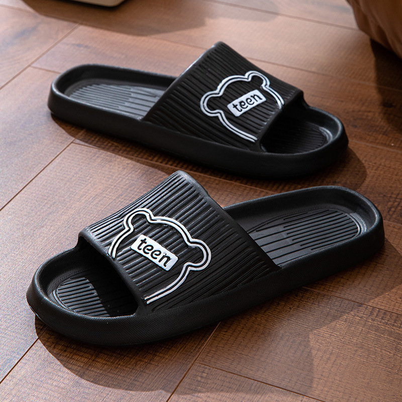 Popular home non-slip soft-soled slippers (40-45 sizes, black) [please contact customer service to confirm the delivery size after placing the order]