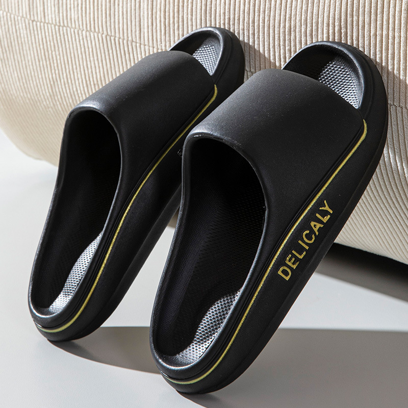 Popular home non-slip soft-soled slippers (40-45 sizes, black) [please contact customer service to confirm the delivery size after placing the order]