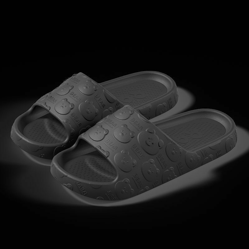 Popular home non-slip soft-soled slippers (40-45 sizes, black) [please contact customer service to confirm the delivery size after placing the order]