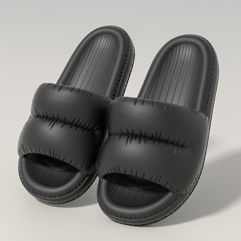 Popular home non-slip soft-soled slippers (40-45 sizes, black) [please contact customer service to confirm the delivery size after placing the order]