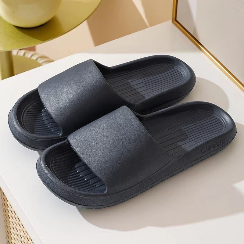 Popular home non-slip soft-soled slippers (size 40-45, dark gray) [please contact customer service to confirm the delivery size after placing the order]