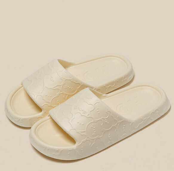 Popular home thick soft-soled slippers (white) [size 36-41] [contact customer service after placing the order to confirm the delivery size]