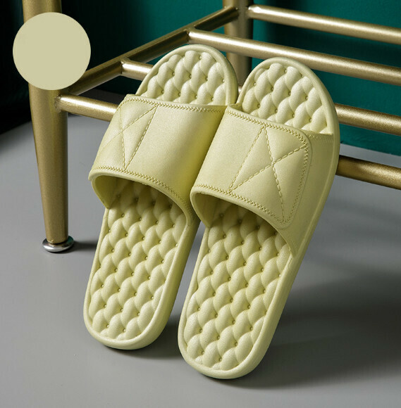 Popular home slippers (green) [size 36-41] [contact customer service after placing order to confirm delivery size]