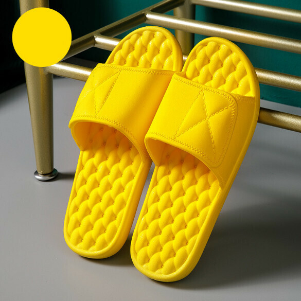 Popular home slippers (yellow) [size 36-41] [contact customer service after placing order to confirm delivery size]