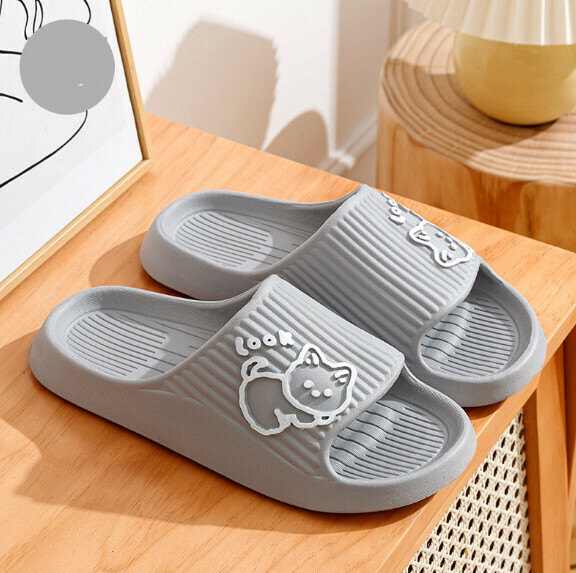 Popular home thick soft sole non-slip slippers (grey) [40-45 sizes] [contact customer service after placing the order to confirm the delivery size]