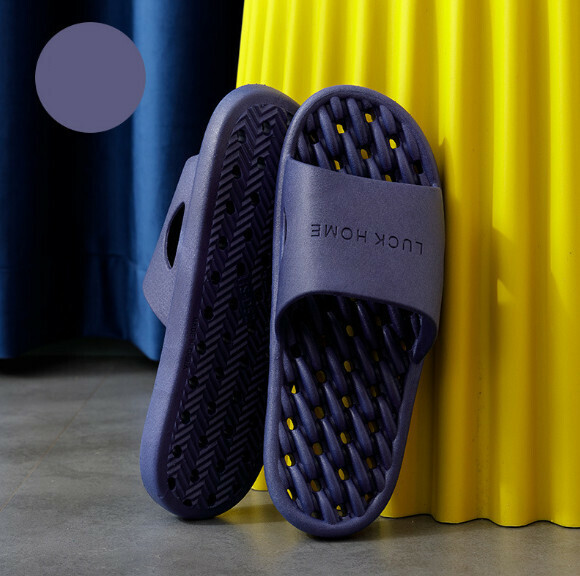 Hot style home hollow leaking pattern slippers (blue) [40-45 sizes] [contact customer service after placing the order to confirm the delivery size]
