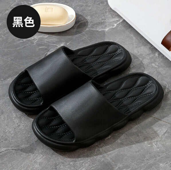 Popular anti-slip home slippers (black) [size 40-45] [contact customer service after placing order to confirm delivery size]