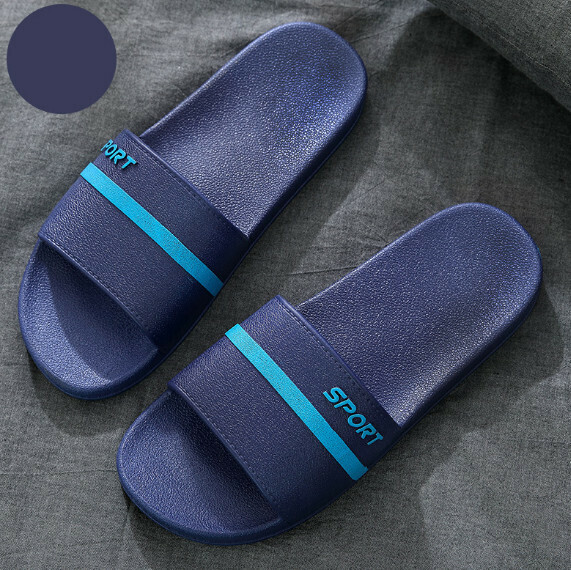 Popular anti-slip and wear-resistant slippers for home use (blue) [size 40-45] [contact customer service after placing the order to confirm the delivery size]
