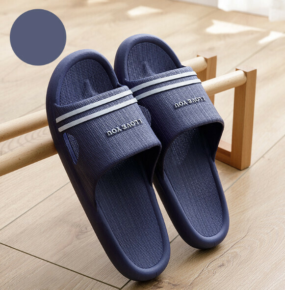 Popular non-slip soft-soled slippers (blue) [size 40-45] [contact customer service after placing the order to confirm the delivery size]