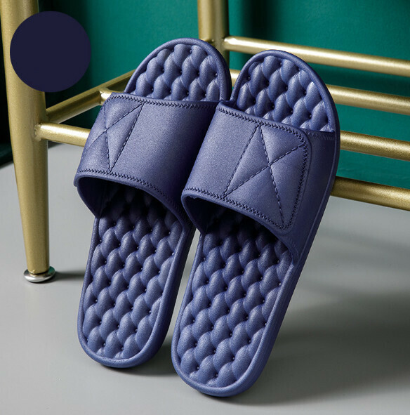 Popular home slippers (blue) [size 40-45] [contact customer service after placing order to confirm delivery size]