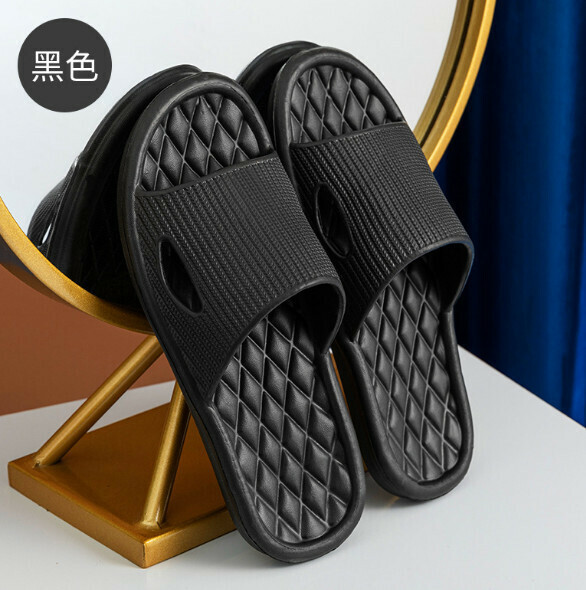 Popular anti-slip slippers (D black) [40-45 sizes] [Contact customer service after placing the order to confirm the delivery size]