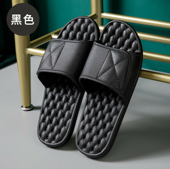 Popular home slippers (black) [size 40-45] [contact customer service after placing order to confirm delivery size]
