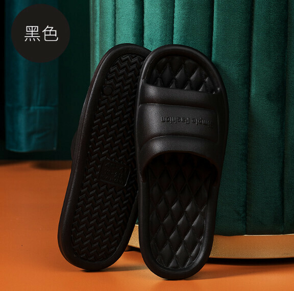 Hot recommended indoor non-slip slippers (black) [size 40-45] [contact customer service after placing the order to confirm the delivery size]