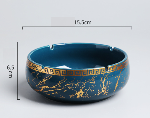 Hot recommended ashtray (large gilt line ashtray - Jilan)
