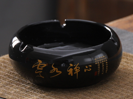 熱推煙灰缸（黑釉煙灰缸--雲水禪心）