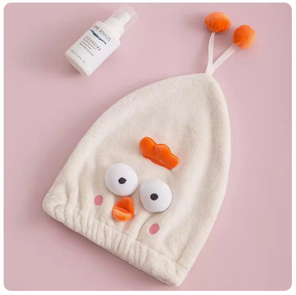 Popular children's hair drying cap (off-white)