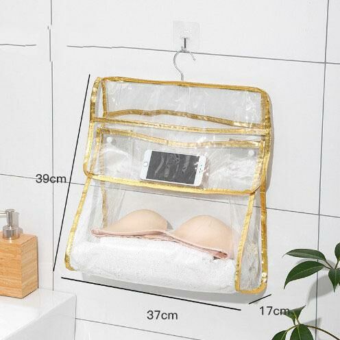 Popular transparent bathroom hanging waterproof storage bag (large size) [Contact customer service to confirm delivery color when placing an order]