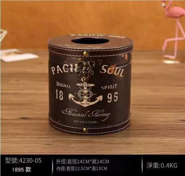 爆款美式復古紙巾盒（圓1895款）