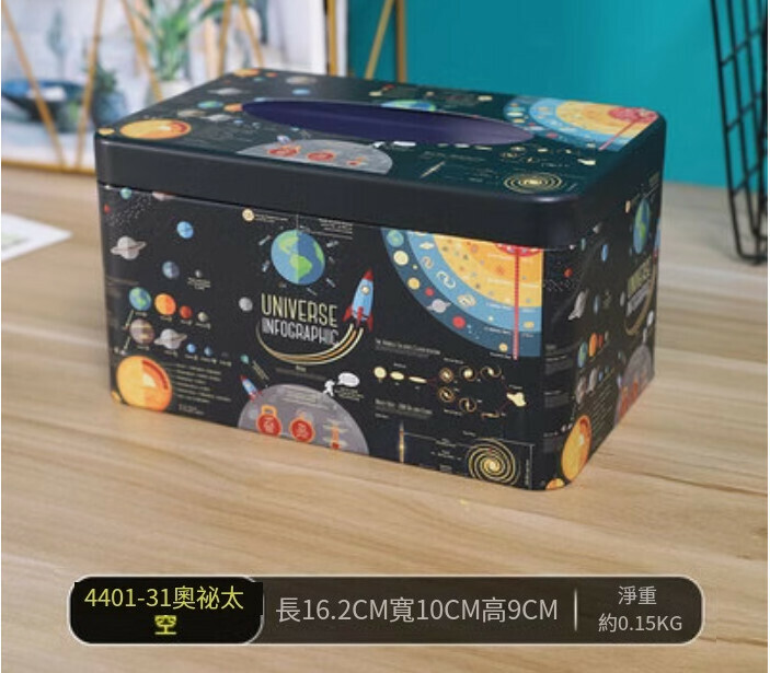 爆款家用客廳紙巾盒（深紫色奧秘太空）