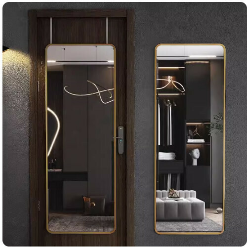 New wall-mounted door mirror (60*165cm champagne gold)
