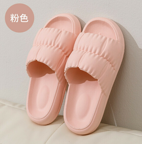 Hotly recommended home thick soft-soled slippers (pink) [size 40/41]