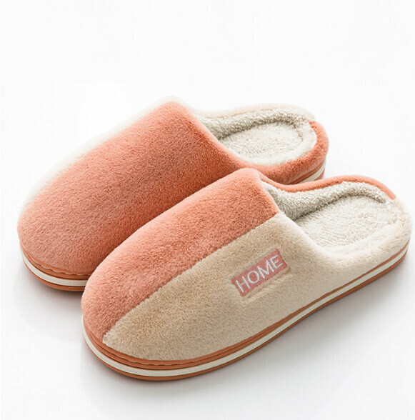 Hotly recommended anti-slip thickened warm slippers (leather red) [size 36-41] [contact customer service after placing the order to confirm the delivery size]