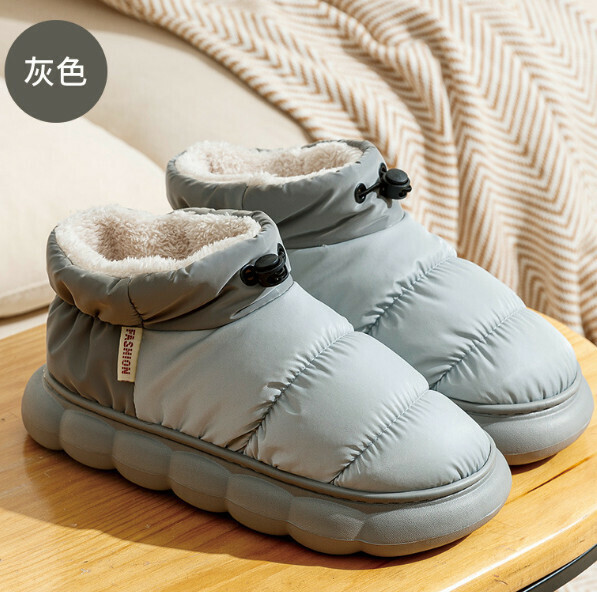 Hot recommended waterproof thick soft sole cotton slippers (grey) [40-45 sizes] [Contact customer service after placing the order to confirm the delivery size]