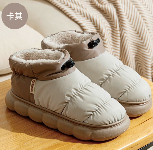 Hotly recommended waterproof thick soft-soled cotton slippers (brown) [40-45 sizes] [Contact customer service after placing the order to confirm the delivery size]