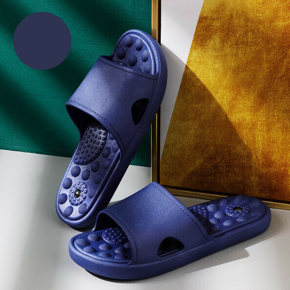 Hot recommended simple non-slip slippers (dark blue) [size 40-45] [contact customer service after placing the order to confirm the delivery size]