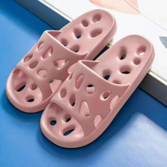 Hot recommended bathroom soft-soled slippers (size 40-45 [pink] - leaking) [please contact customer service to confirm the delivery size after placing the order]