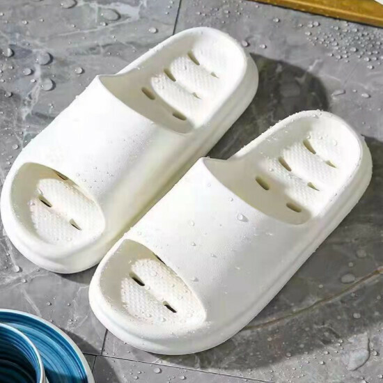 Hotly recommended bathroom soft-soled slippers (size 40-45 [white]-3022) [please contact customer service to confirm the delivery size after placing the order]